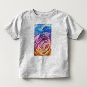 Watercolor Rainbow Rose Toddler T-Shirt