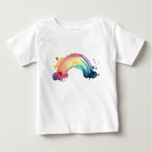 Watercolor Rainbow Splash Baby T-Shirt
