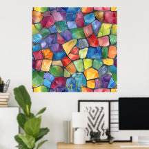 Watercolor Rainbow Stained Glass