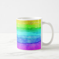 Watercolor Rainbow Stripes