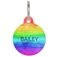 Watercolor Rainbow Stripes Personalised
