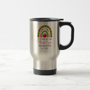 Watercolor Rainbow Teacher Thank You Gift Travel Mug