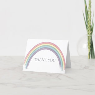 Watercolor Rainbow Thank You Card