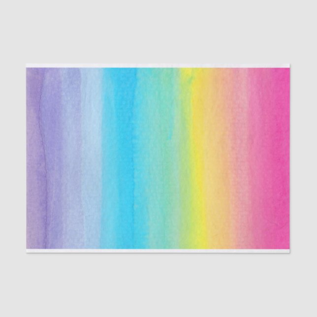 Watercolor Rainbow Tissue Paper (Front)