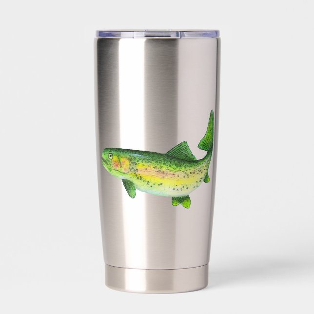 Watercolor Rainbow Trout  Insulated Tumbler (Front)
