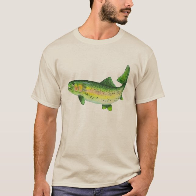 Watercolor Rainbow Trout Shirt (Front)
