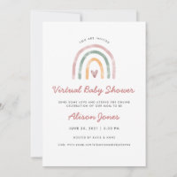 Watercolor Rainbow Virtual Baby Shower