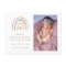 Watercolor Rainbow with Heart Birth Announcement
