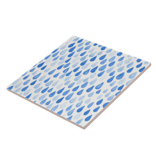 Watercolor Raindrops Tile