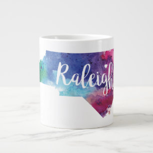 Watercolor Raleigh, North Carolina Large Coffee Mug