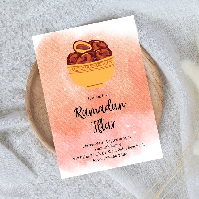Watercolor Ramadan Iftar Invitation  (Creator Uploaded)