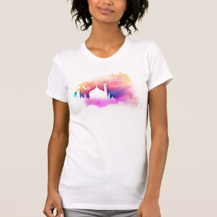 Watercolor Ramadan Mosque Oranges and Purples T-Shirt
