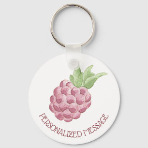 Watercolor Raspberry Key Ring