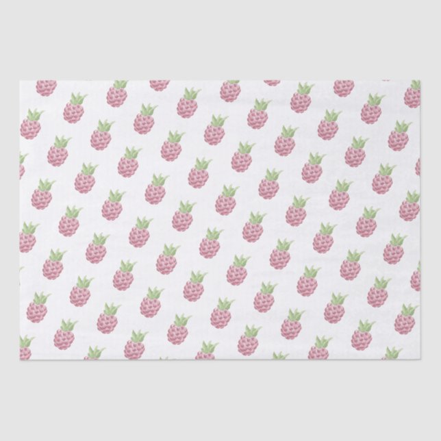 Watercolor Raspberry Tissue Paper (Front)