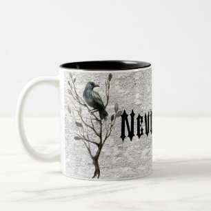 Watercolor Raven Nevermore Two-Tone Coffee Mug