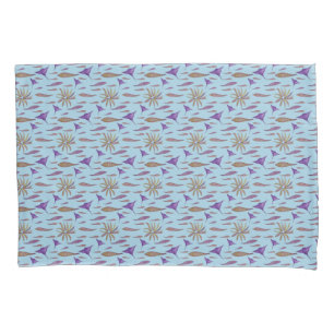 Watercolor Rays & Fish   Pillowcase