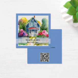 Watercolor Real Estate Business Card