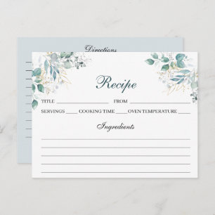 Watercolor Recipe Card