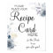 Watercolor Recipe Cards bridal shower game sign