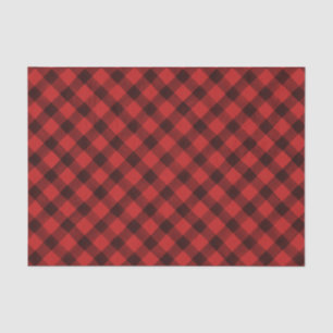 Watercolor Red and Black Buffalo Plaid    Tissue Paper