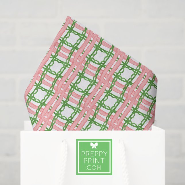 Watercolor Red and Green Whimsical Plaid Tissue Paper (Creator Uploaded)