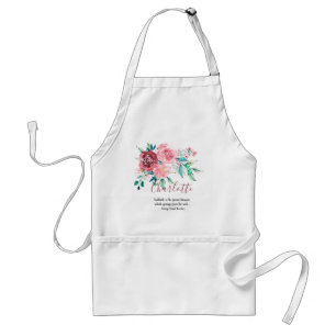 Watercolor Red and Pink Roses Spray Standard Apron