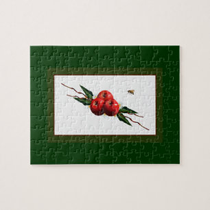 Watercolor Red Apples Jigsaw Puzzle
