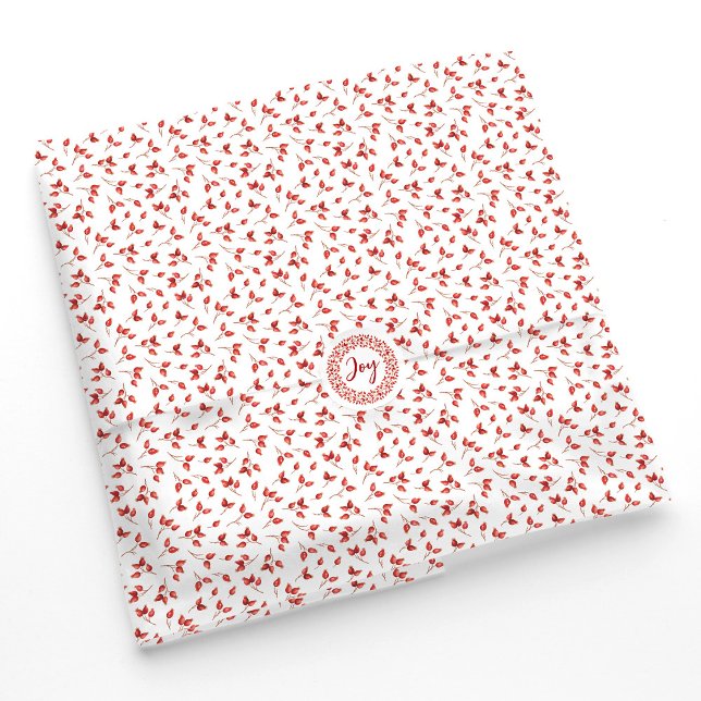 Watercolor Red Berries Rosehips Pattern. Tissue Paper (Creator Uploaded)