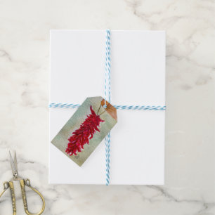 Watercolor Red Chile Ristra New Mexico Gift Tags