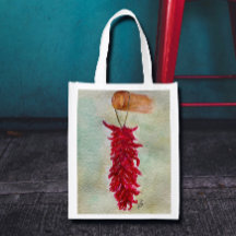 Watercolor Red Chile Ristra New Mexico