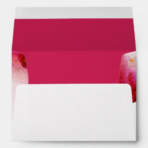 Watercolor Red Garnet Gold Geode JustCards™ Envelope