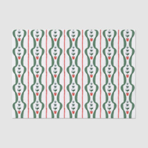 Watercolor Red & Green Christmas Topiary Tissue Paper