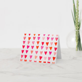 Watercolor red heart card