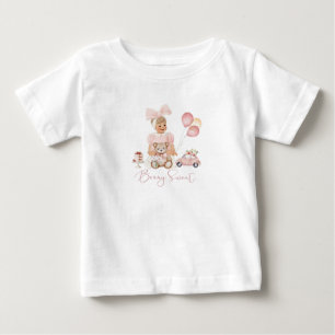 Watercolor Red pink strawberry girl berry sT-Shirt Baby T-Shirt