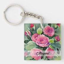 Watercolor Red Roses Personalised