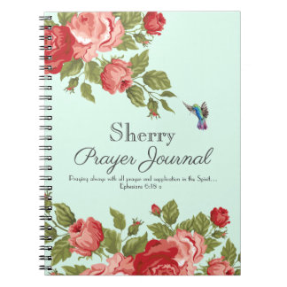 Watercolor Red Roses Prayer Journal