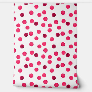 Watercolor  red watercolor polka dot pattern wallpaper