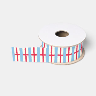 Watercolor Red White and Blue Stripes Grosgrain Ribbon