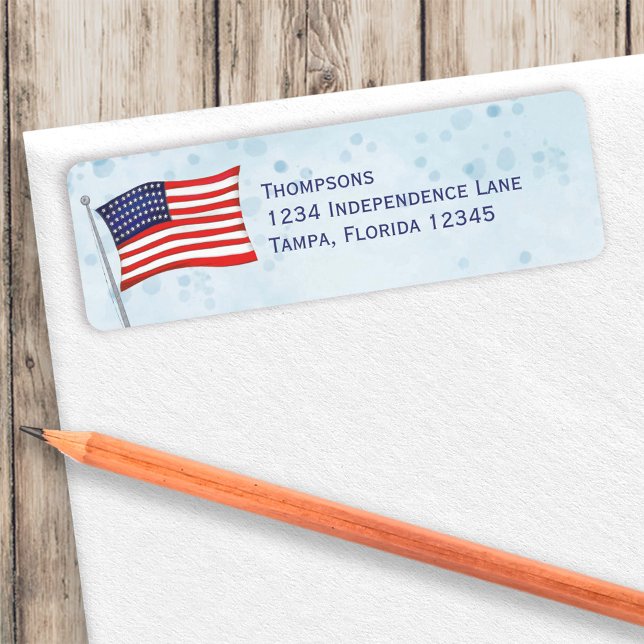 Watercolor Red White Blue Simple American Flag (Creator Uploaded)