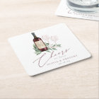 Watercolor Red Wine Botanical Cheers to Love