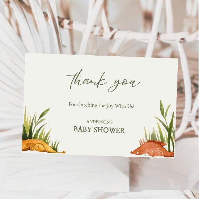 Watercolor Reel Little Fisherman Baby Shower  Thank You Card (Creator Uploaded)