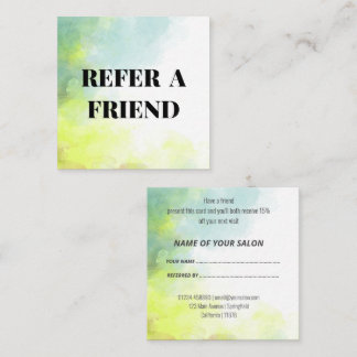 Watercolor Refer-a-Friend Cards 