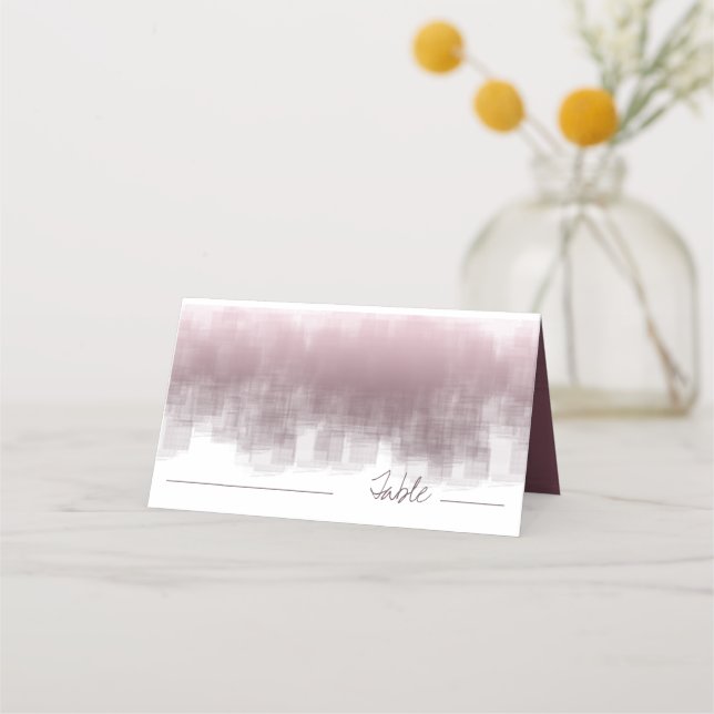 Watercolor Reflections Table Mauve ID774 Place Card (Front)
