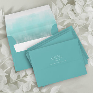 Watercolor Reflections Teal ID774 Envelope