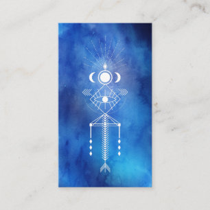 *~* Watercolor Reiki Tribal Aztec Primal Sacred Business Card
