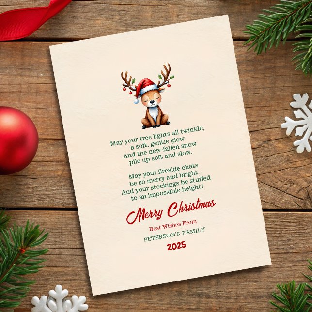 Watercolor Reindeer Christmas Greeting Card (Creator Uploaded)