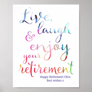 Watercolor Retirement Party Print Sign
