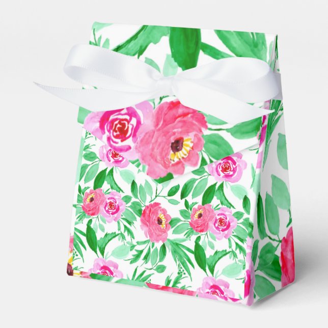 Watercolor Retro Art Design Favour Box (Front Side)