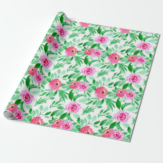 Watercolor Retro Art Pattern Wrapping Paper