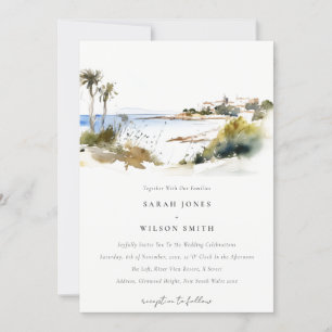 Watercolor Rhode Island United States Wedding Invitation
